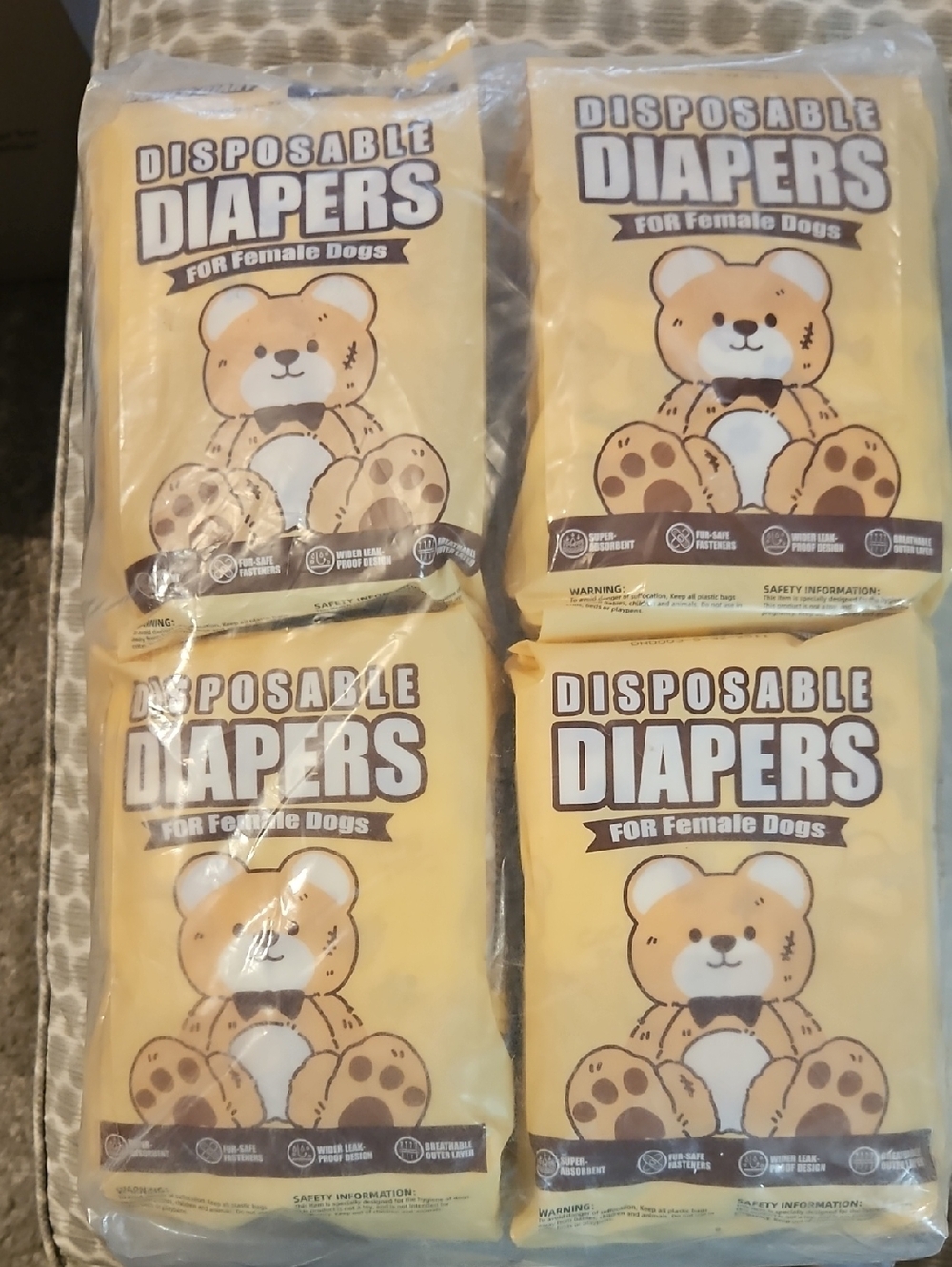 Disposable Female Dog Diapers - 4 Pk